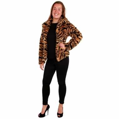 Carnavalskleding bontjas tijger print dames arnhem