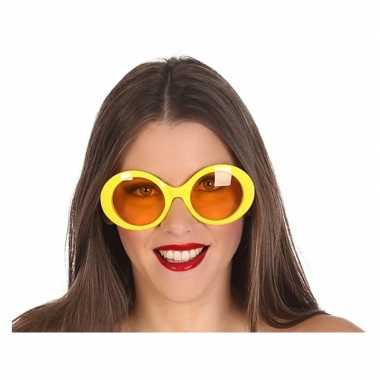 Carnavalskleding gele ronde verkleed zonnebril arnhem