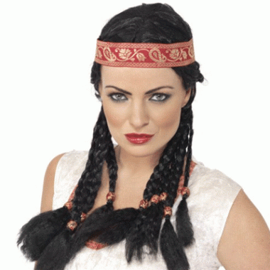 Carnavalskleding pocahontas indianen pruik arnhem