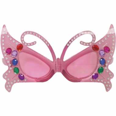 Carnavalskleding  Roze vlinder bril Arnhem