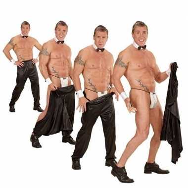 Carnavalskleding stripper broek zwart heren arnhem