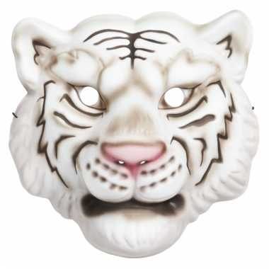 Carnavalskleding witte tijger kindermasker foam arnhem