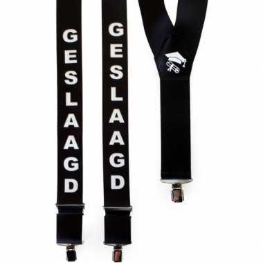 Carnavalskleding zwarte bretels geslaagd tieners/volwassenen arnhem