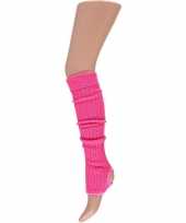 Carnavalskleding beenwarmers hielgat neon roze arnhem