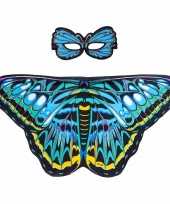 Carnavalskleding blauwe aurelia vlinder verkleedset meisjes arnhem