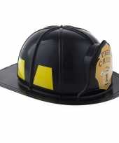 Carnavalskleding brandweer verkleed helm zwart volwassenen arnhem