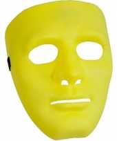 Carnavalskleding geel gezichtsmasker arnhem