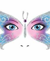 Carnavalskleding gezicht stickers vlinder vel arnhem