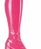 Carnavalskleding glimmende roze laarzen dames arnhem