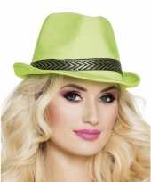 Carnavalskleding groene trilby hoed volwassenen arnhem