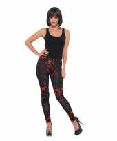 Carnavalskleding halloween bloederige horror legging zwart dames arnhem