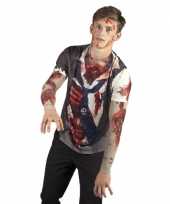 Carnavalskleding halloween shirt zombie opdruk heren arnhem