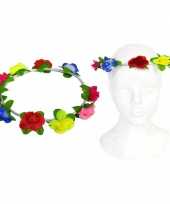Carnavalskleding hippie hoofdband bloemen arnhem