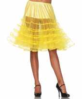 Carnavalskleding lange gele petticoat dames arnhem