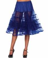 Carnavalskleding lange kobalt blauwe petticoat dames arnhem
