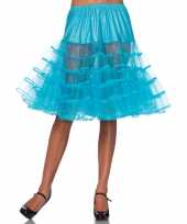 Carnavalskleding lange turquoise petticoat dames arnhem