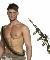 Carnavalskleding leger accessoires verkleedset kogelriem geweer arnhem