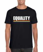 Carnavalskleding lgbt-shirt zwart equality heren arnhem