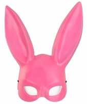 Carnavalskleding roze konijnen hazen masker volwassenen arnhem