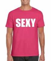 Carnavalskleding sexy tekst t-shirt roze heren arnhem