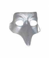 Carnavalskleding snavel masker zilver arnhem