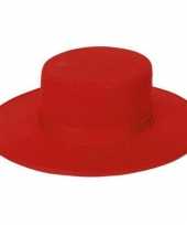 Carnavalskleding spaanse hoed rood volwassenen arnhem