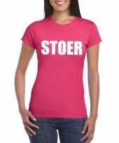 Carnavalskleding stoer tekst t-shirt roze dames arnhem