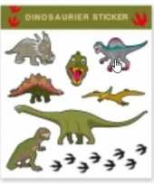 Carnavalskleding tattoo stickers dinosaurussen stuks arnhem