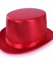 Carnavalskleding toppers rode hoge hoed metallic volwassenen arnhem