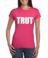 Carnavalskleding trut tekst t-shirt roze dames arnhem