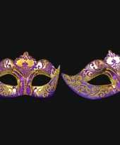 Carnavalskleding venetiaans barok oogmasker goud paars arnhem