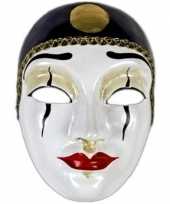 Carnavalskleding venetiaans gezichtsmasker pierrot arnhem