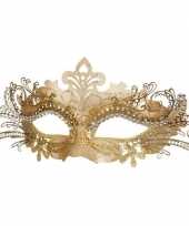 Carnavalskleding venetiaans kunststof oogmasker goud arnhem