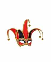 Carnavalskleding venetiaans masker zwart rood arnhem