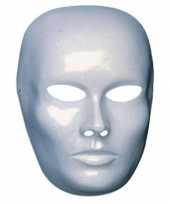 Carnavalskleding wit blanco masker heren gezicht arnhem