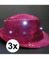 Carnavalskleding x roze toppers pailletten hoedje led licht arnhem 10109502