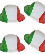 Carnavalskleding x stuks plastic bolhoed italiaanse vlag kleuren arnhem 10306516