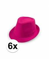 Carnavalskleding x toppers roze trilby hoedjes arnhem 10109531