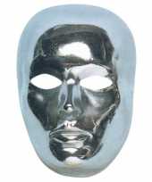 Carnavalskleding zilveren gezichtsmasker arnhem