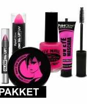 Roze uv make up carnavalskledingket arnhem